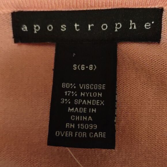 New with tags Apostrophe Women's S classic pink cardigan lightweight super soft - Picture 6 of 10